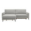 ECKSOFA in Chenille Beige  - Beige/Schwarz, Konventionell, Holz/Textil (167/234cm) - MID.YOU