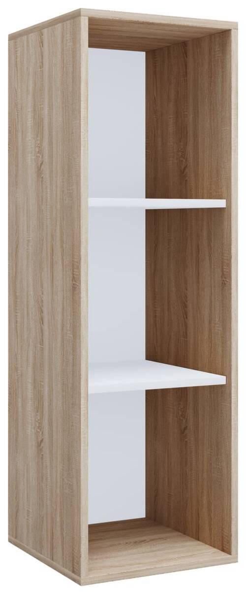AKTENREGAL Sonoma Eiche  - Weiß/Sonoma Eiche, MODERN, Holzwerkstoff (35/110/37cm) - MID.YOU