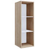 AKTENREGAL 35/110/37 cm  - Weiss/Sonoma Eiche, Modern, Holzwerkstoff (35/110/37cm) - MID.YOU
