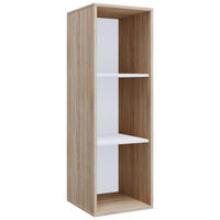 AKTENREGAL 35/110/37 cm  - Weiss/Sonoma Eiche, Modern, Holzwerkstoff (35/110/37cm) - MID.YOU
