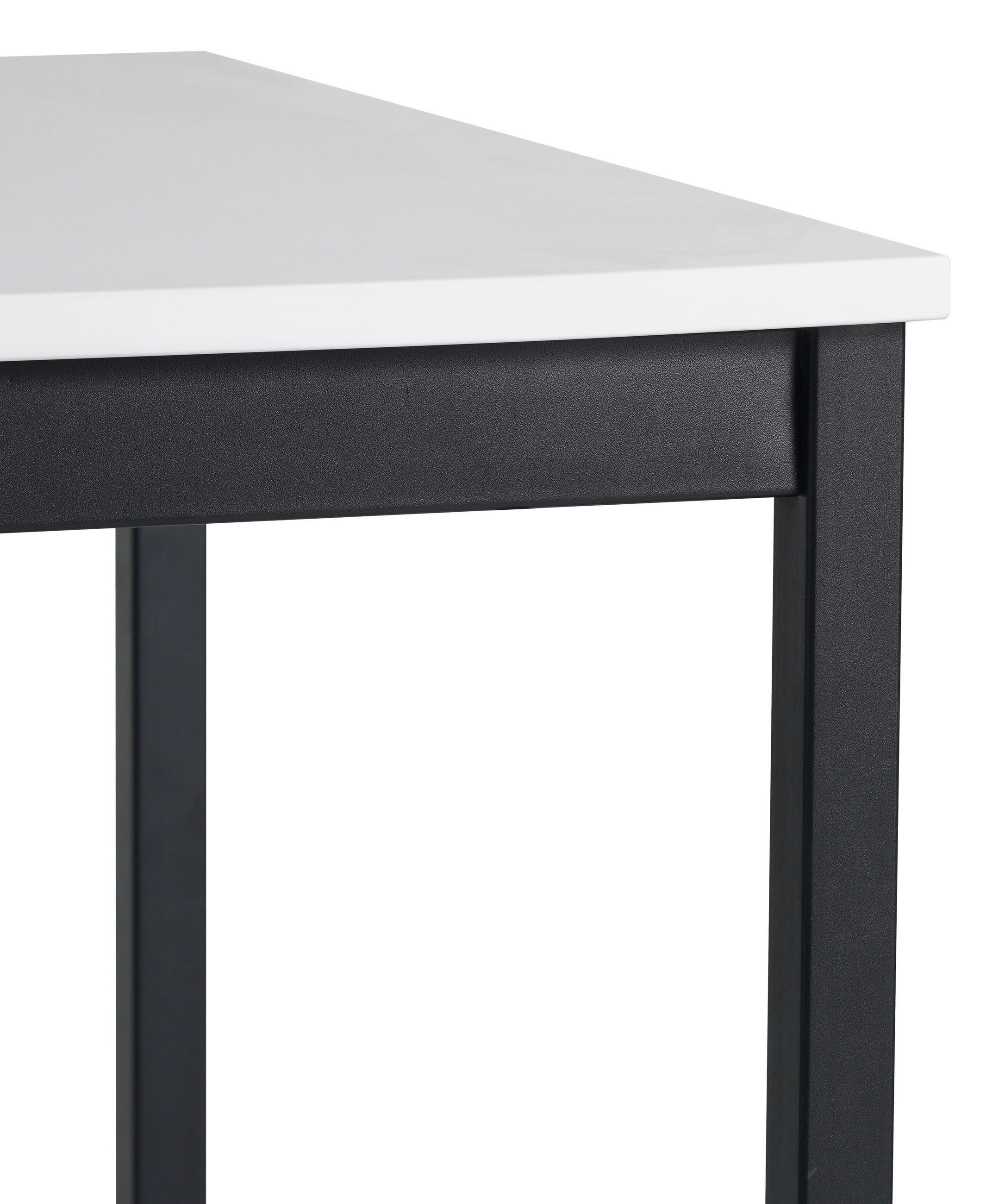 JEDILNA MIZA, črna, bela  - črna/bela, Design, kovina/leseni material (70/76/70cm) - Boxxx