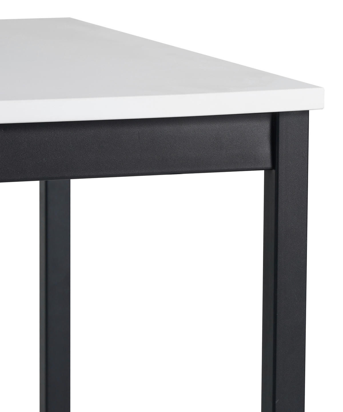 JEDILNA MIZA, črna, bela  - črna/bela, Design, kovina/leseni material (70/76/70cm) - Boxxx
