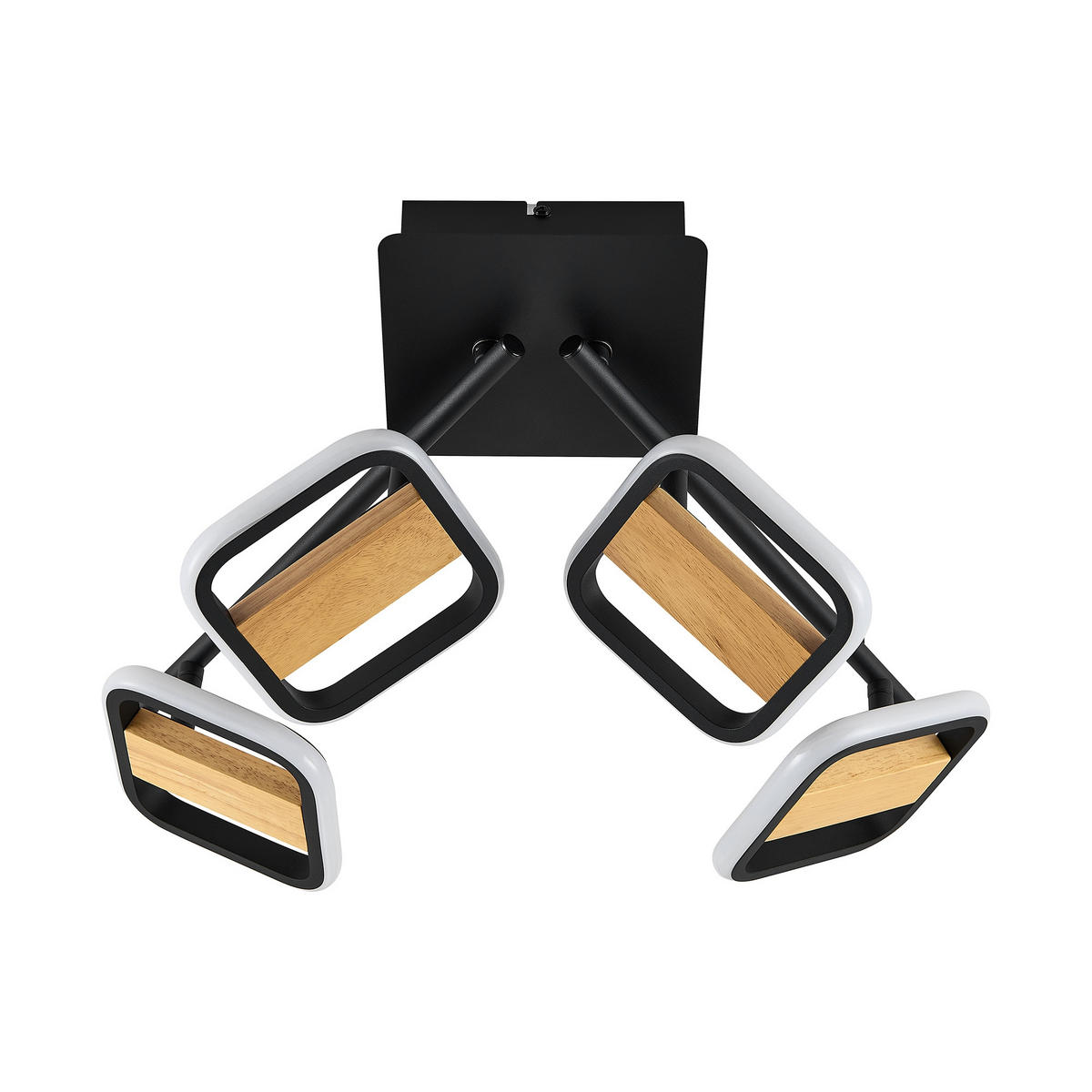 LED-STRAHLER Miriam 68/13,5/12 cm   - Eschefarben/Schwarz, Design, Holz/Kunststoff (68/13,5/12cm) - Novel