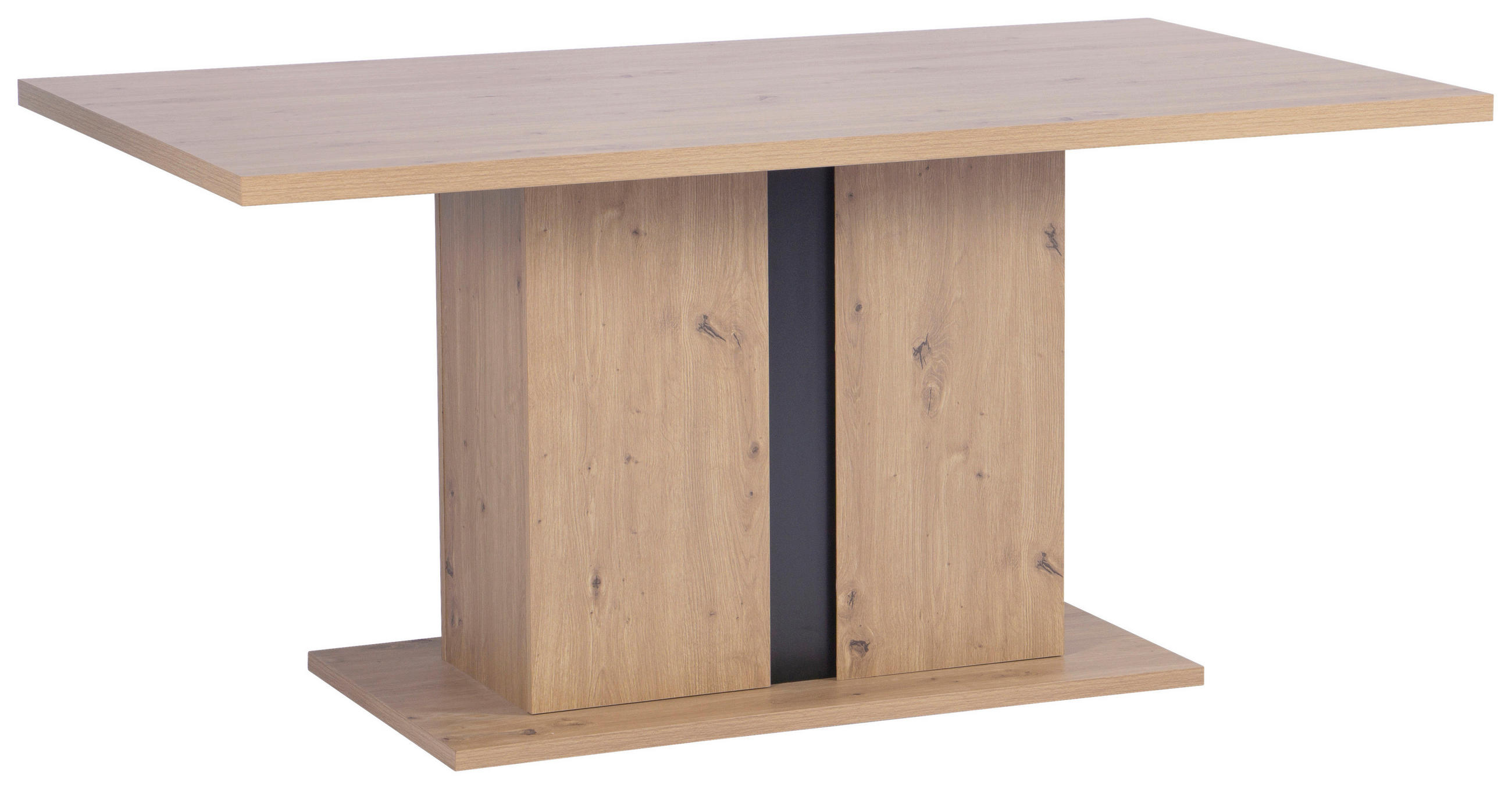 ESSTISCH 160/90/76 cm Nachbildung  Holzwerkstoff Stauraum rechteckig Schwarz, Eiche Artisan  - Schwarz/Eiche Artisan, MODERN, Holzwerkstoff (160/90/76cm) - Livetastic