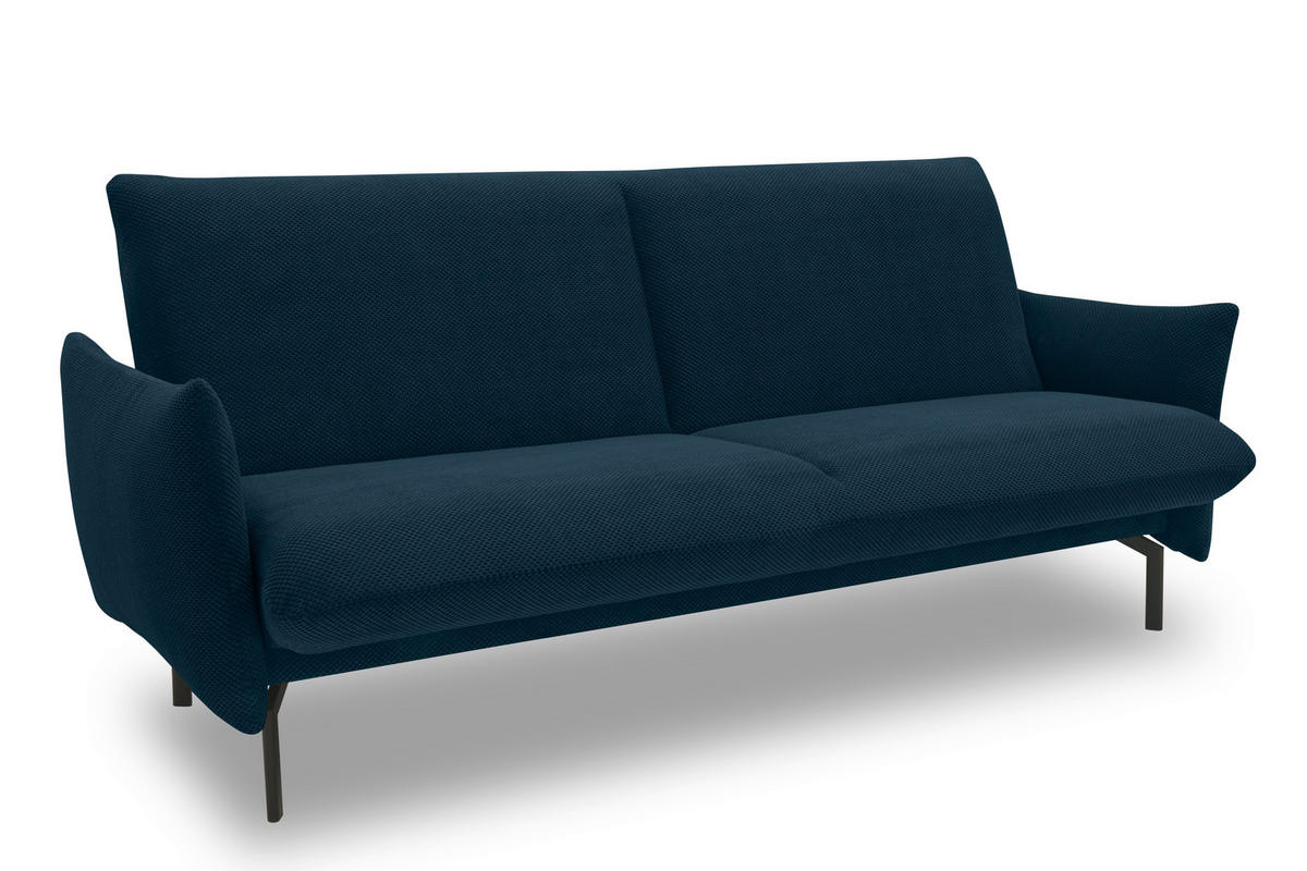 SCHLAFSOFA in Mikrofaser Blau  - Blau/Schwarz, Design, Textil/Metall (234/102/95cm) - MID.YOU