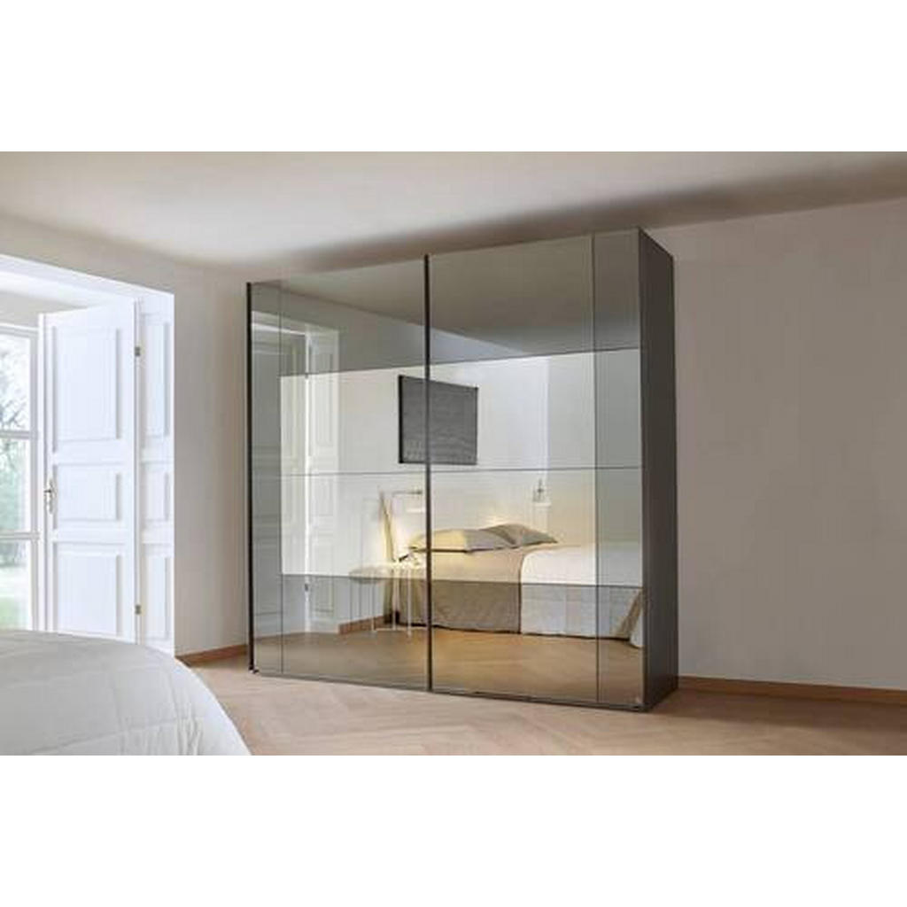 Thumbnail - Xora Schwebetürenschrank X-Tend, Graphit, Holzwerkstoff, 6 Fächer, 226x223x68 cm, Blauer Engel, Goldenes M, BQ - Bündnis...