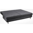 SCHLAFSOFA mit Liegefunktion, Rücken echt Chenille Graphitfarben - Schwarz/Graphitfarben, KONVENTIONELL, Holz/Textil (212/97/105cm) - Carryhome
