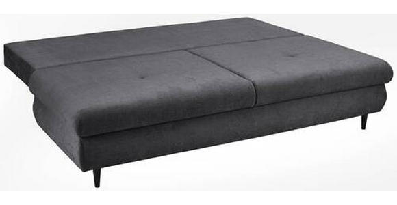 SCHLAFSOFA mit Liegefunktion, Rücken echt Chenille Graphitfarben - Schwarz/Graphitfarben, KONVENTIONELL, Holz/Textil (212/97/105cm) - Carryhome