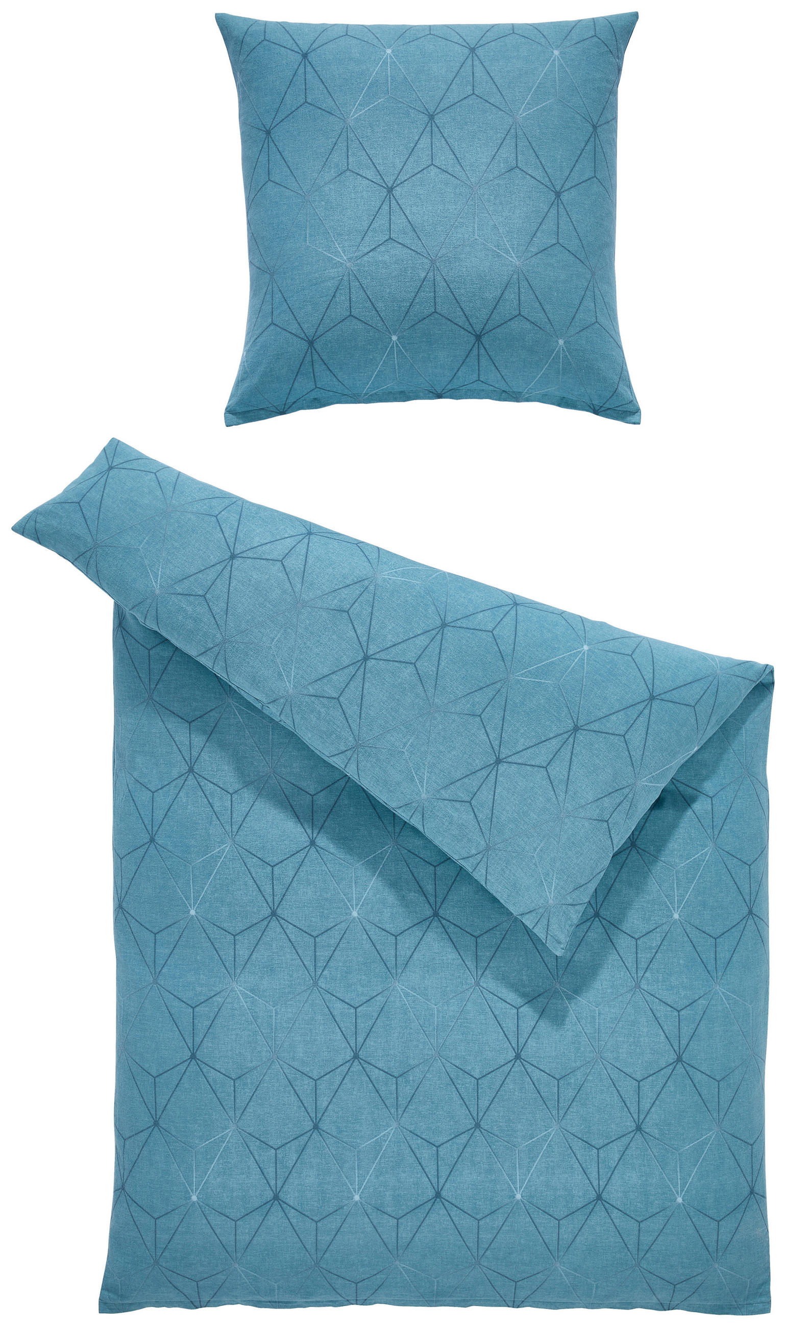 BETTWÄSCHE Atelier Flanell 135/200 cm  - Blau, Design, Textil (135/200cm) - Estella