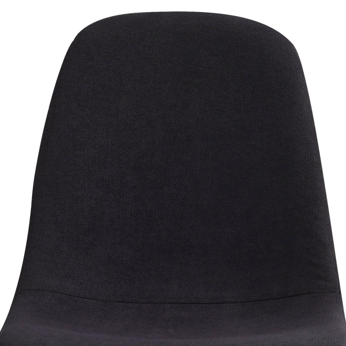 STUHL  in Eisen Mikrofaser Metall, Textil  - Schwarz, Basics, Textil/Metall (43/85/54cm) - P & B