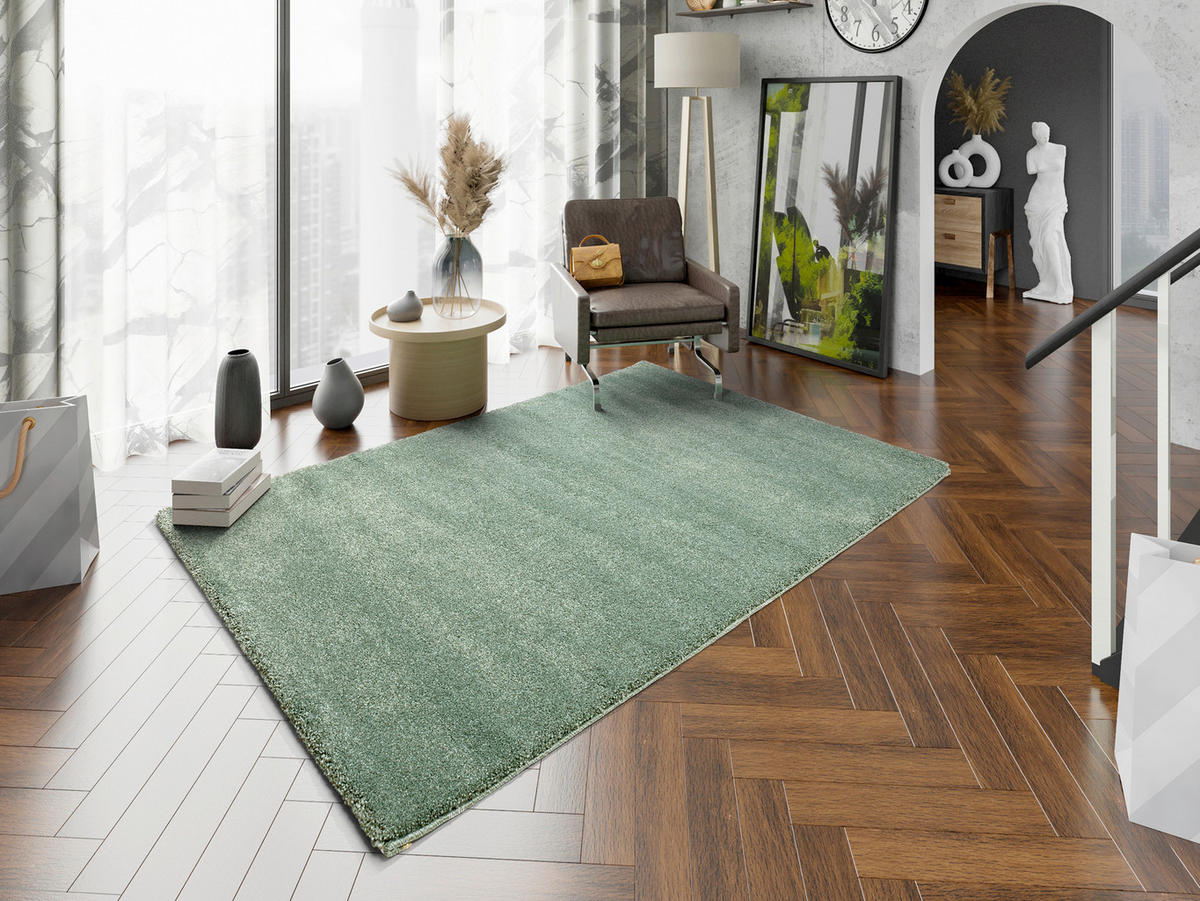 WEBTEPPICH 120/170 cm Grün  - Grün, Basics, Textil (120/170cm) - Novel