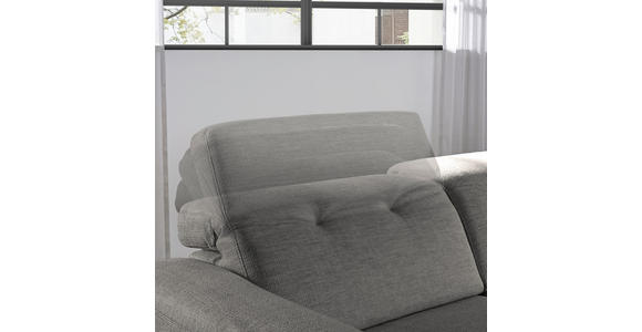 ECKSOFA Dunkelgrau Struktur - Eichefarben/Dunkelgrau, Design, Holz/Textil (163/305cm) - Novel