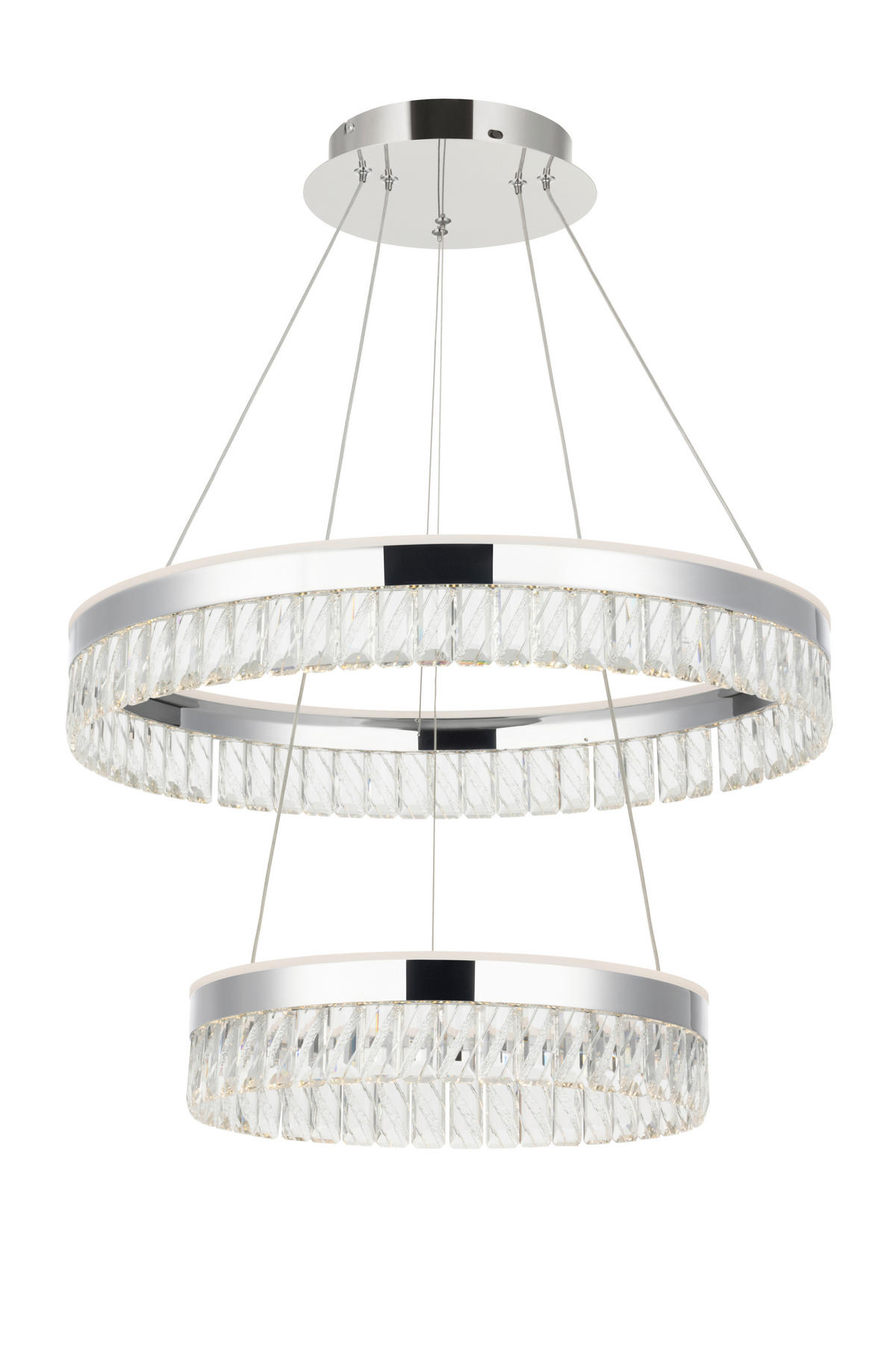 LED-HÄNGLAMPA Bunda 60/150 cm  - klar, Design, metall/glas (60/150cm) - Glandor