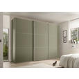 SCHWEBETÜRENSCHRANK  in Salbeigrün  - Salbeigrün/Alufarben, Design, Holzwerkstoff/Metall (280/222/68cm) - Moderano