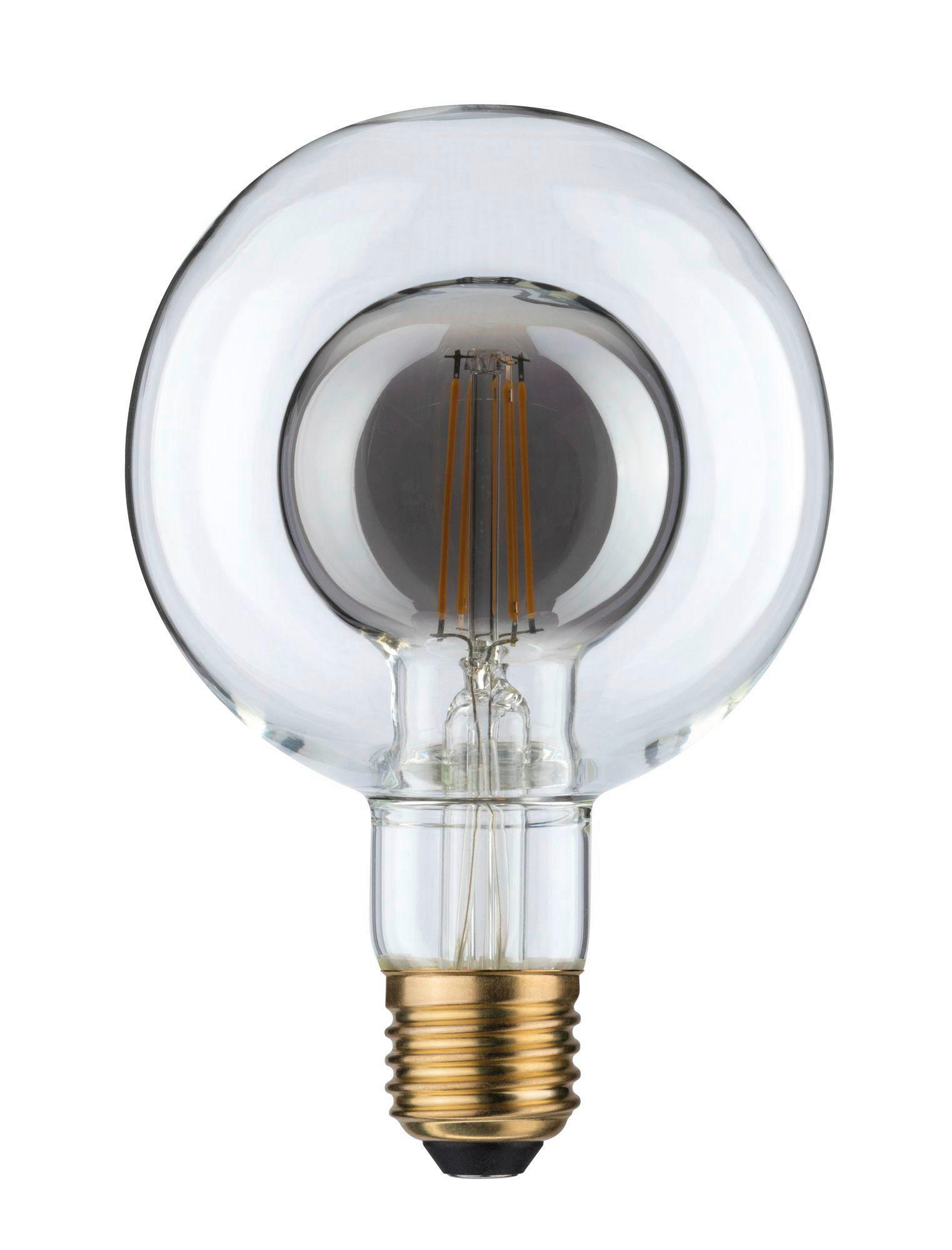 LED-LEUCHTMITTEL   1x4W W E27  - Schwarz/Grau, Design, Glas (9,5/15,0cm) - Paulmann
