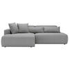 ECKSOFA ARTE Grau Chenille  - Schwarz/Grau, Design, Kunststoff/Textil (160/284cm) - Livetastic