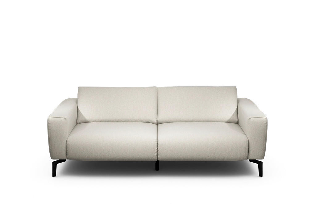 2,5-SITZER Chenille Naturfarben  - Schwarz/Naturfarben, Design, Textil/Metall (220/86/86-94cm) - SENSOO