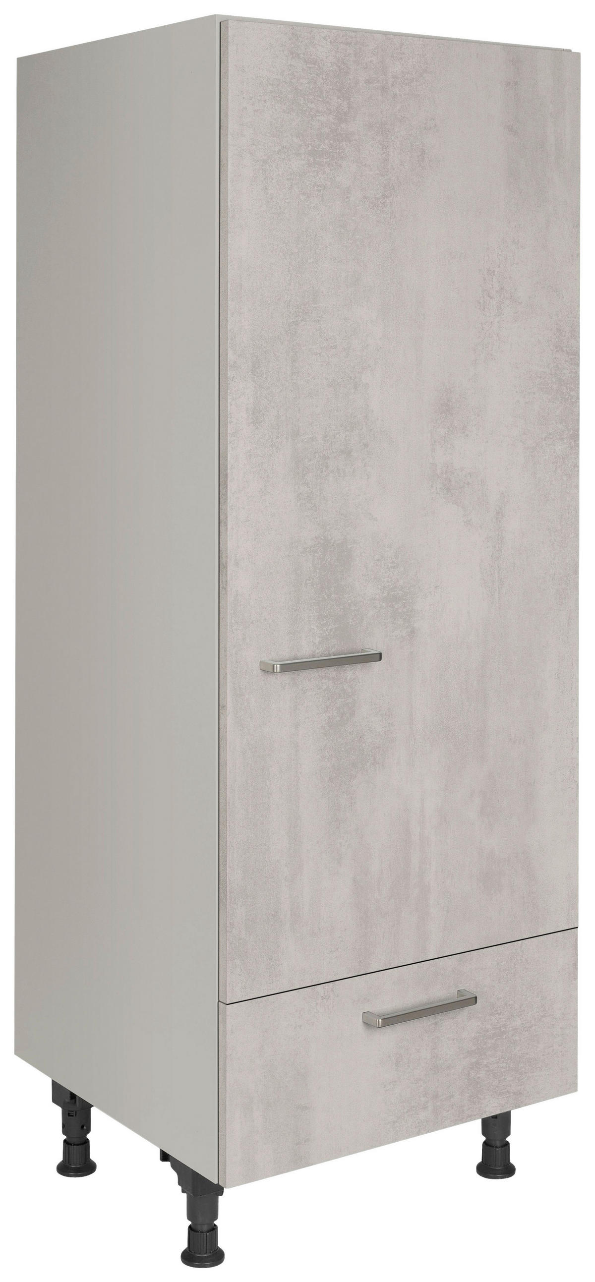 GERÄTEUMBAUSCHRANK 60/168/58 cm  in Hellgrau  - Edelstahlfarben/Hellgrau, MODERN, Holzwerkstoff/Metall (60/168/58cm) - Nobilia