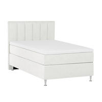 KONTINENTALSÄNG 120/200 cm  i cremefärgad  - aluminiumfärg/cremefärgad, Klassisk, metall/trä (120/200cm) - Best Price
