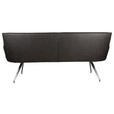 SITZBANK 203,5/88,5/62,5 cm Mikrofaser Edelstahlfarben, Dunkelgrau  - Edelstahlfarben/Dunkelgrau, Design, Textil/Metall (203,5/88,5/62,5cm) - Novel