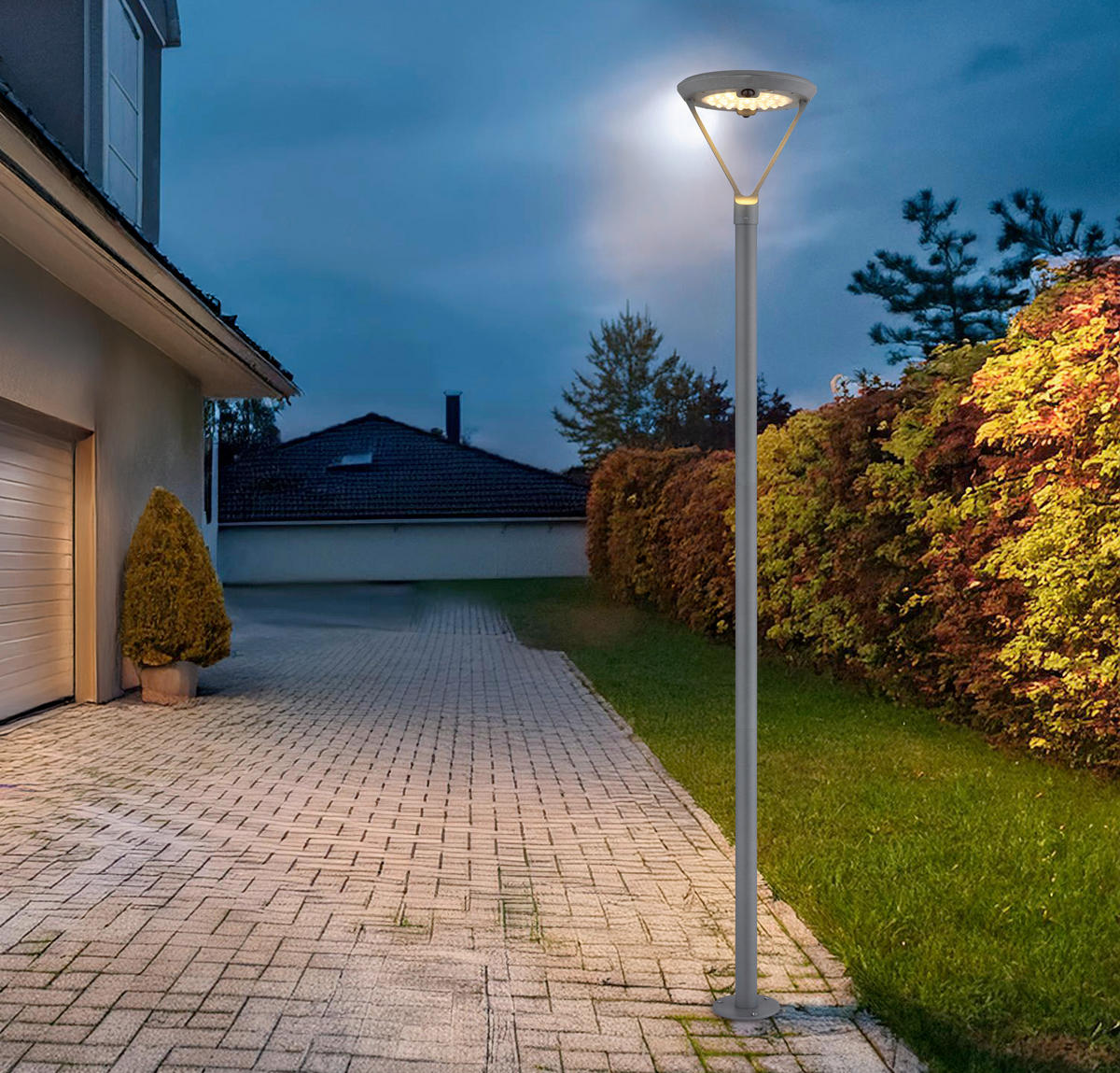 SOLARLEUCHTE  - Klar/Silberfarben, Design, Glas/Kunststoff (31/204,7cm) - Globo