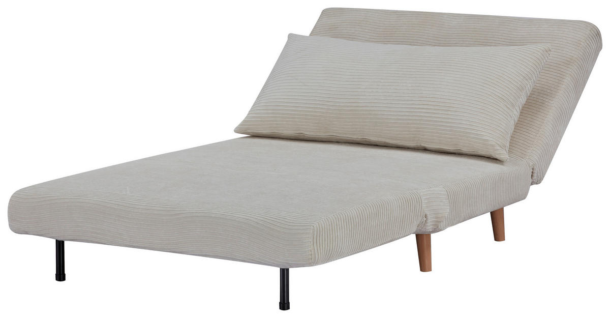 FEKVŐFOTEL textil krémszínű  - krémszínű/natúr színű, Modern, textil/fa (102/82/91cm) - MID.YOU