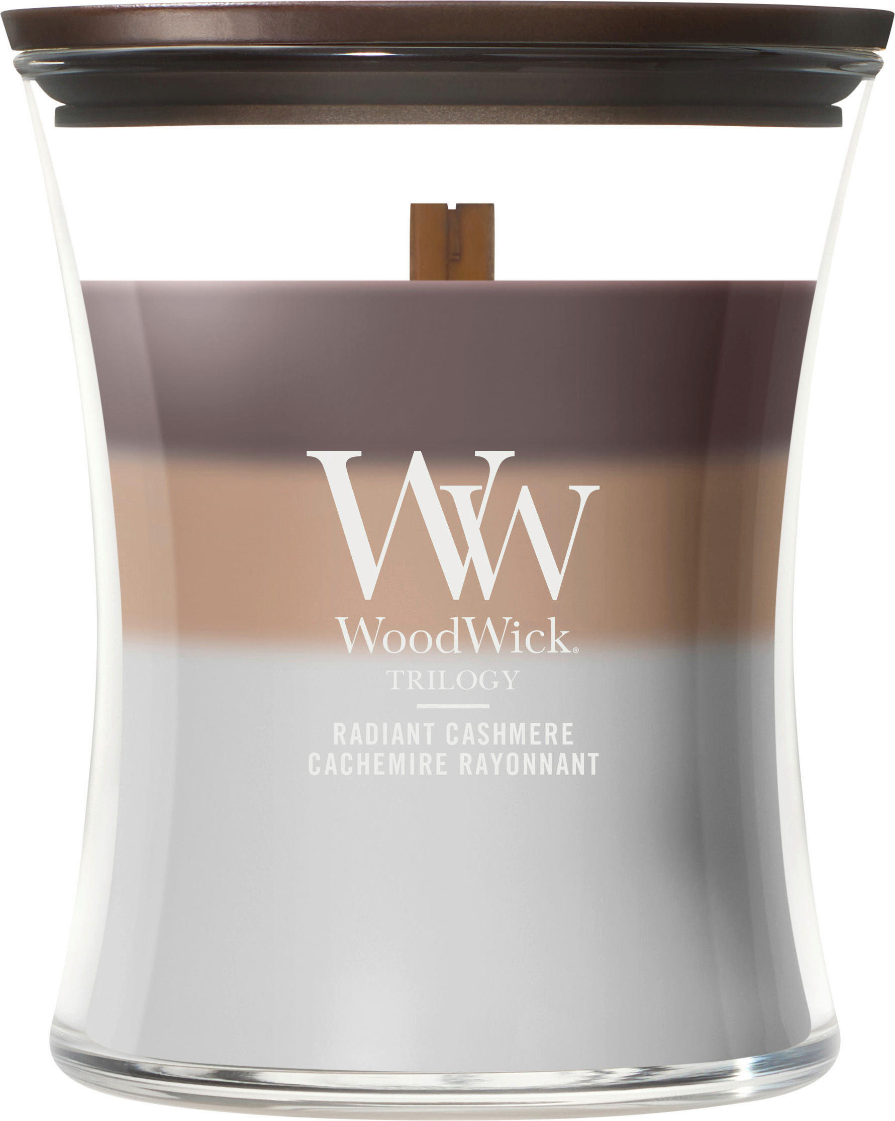 VONNÁ SVÍČKA  - čiré/světle šedá, Basics, parafín/sklo (10/11,4/10cm) - WoodWick