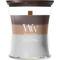 VONNÁ SVÍČKA  - čiré/světle šedá, Basics, parafín/sklo (10/11,4/10cm) - WoodWick