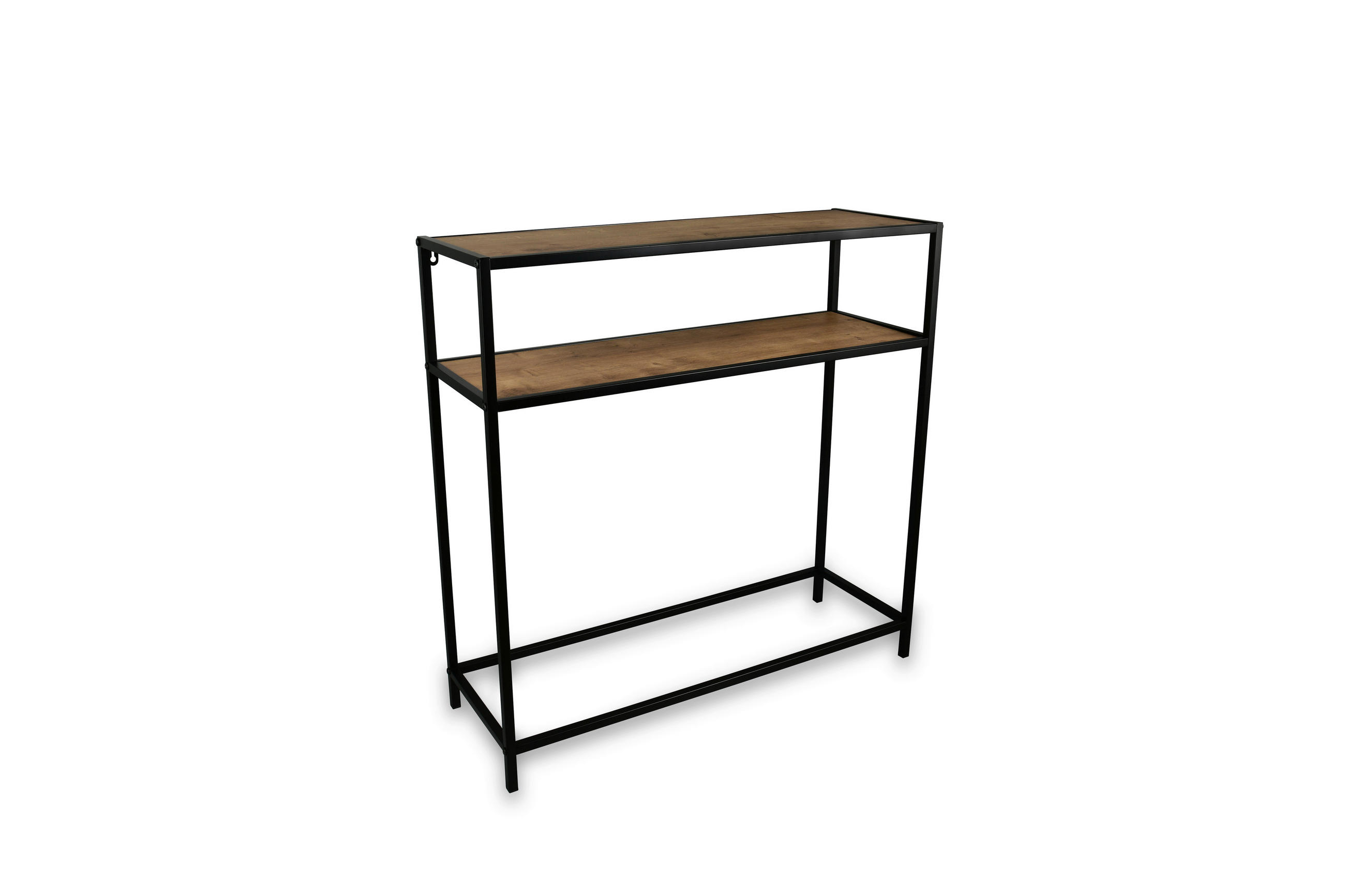 KONSOLENTISCH Schwarz, Eiche Artisan  - Schwarz/Eiche Artisan, Design, Holzwerkstoff/Metall (80/27/80cm) - Milino