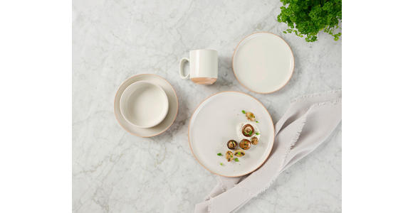 KOMBISERVICE Braun, Weiß Terra Nova 20-teilig 4 Personen  - Braun/Weiß, Trend, Keramik - Novel