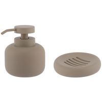 TVÅLPUMP plast  - taupe, Trend, plast (10cm) - Homeware