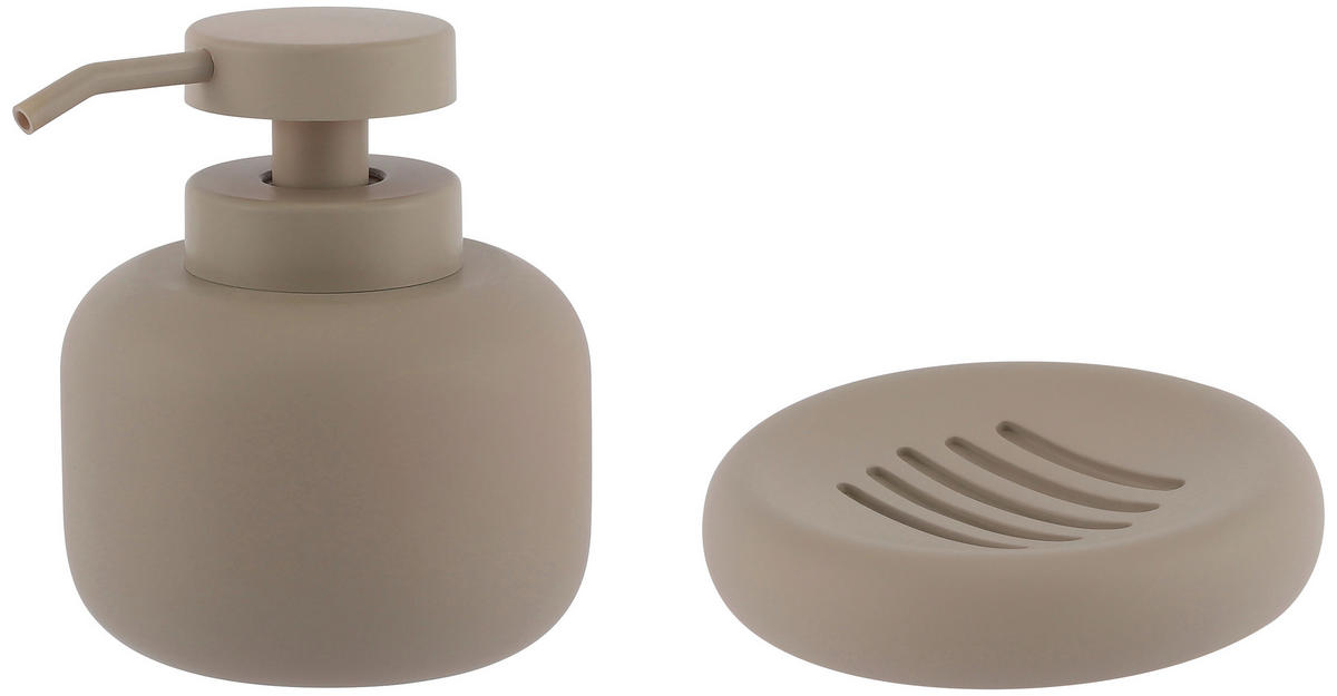 TVÅLPUMP plast  - taupe, Trend, plast (10cm) - Homeware