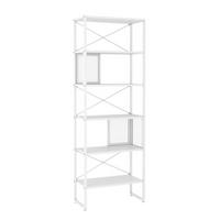 REGÁL, bílá, ocel, 64/180/31 cm - bílá, Moderní, kov/kompozitní dřevo (64/180/31cm) - P & B