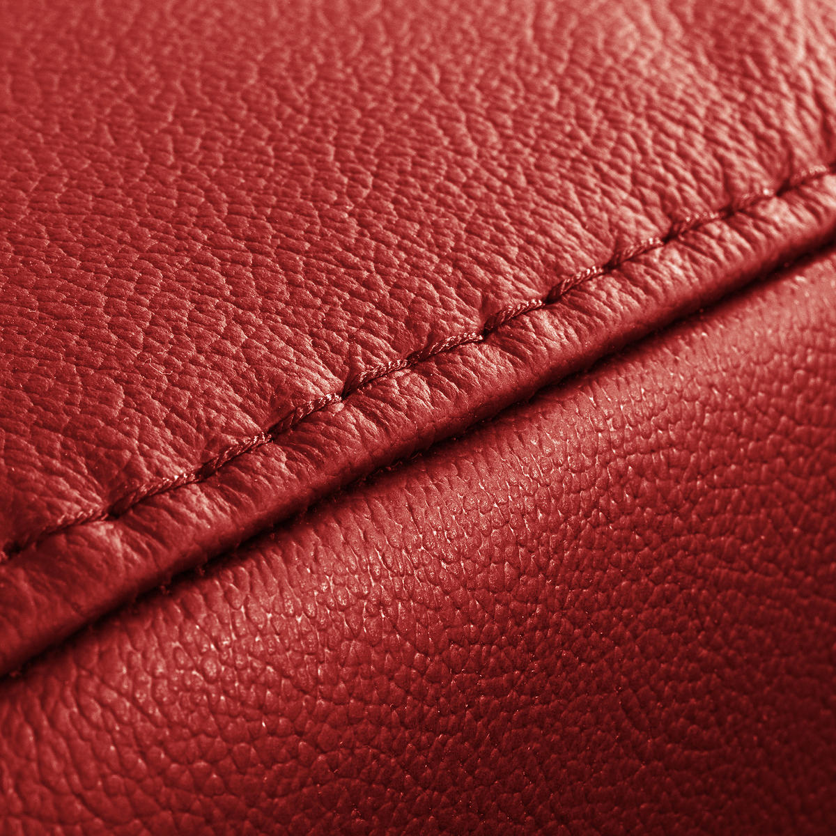 ECKSOFA  in Lederlook Echtleder Rot  - Rot/Schwarz, Design, Leder/Textil (173/247cm) - Livetastic