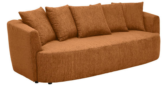 SCHLAFSOFA in Chenille Rostfarben  - Rostfarben/Schwarz, KONVENTIONELL, Kunststoff/Textil (238/74/107cm) - Carryhome