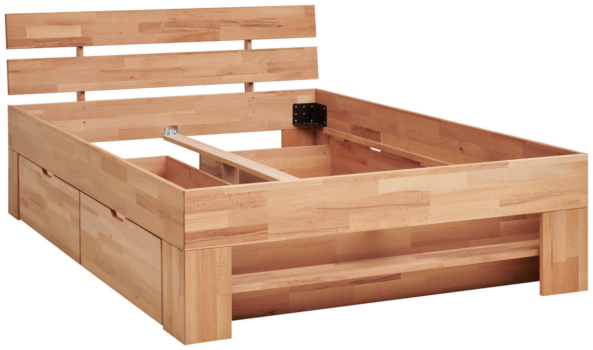 POSTELJA S PREDALOM 140 cm   x 200 cm  , barve bukve  - barve bukve, Natur, les (140/200cm) - Livetastic