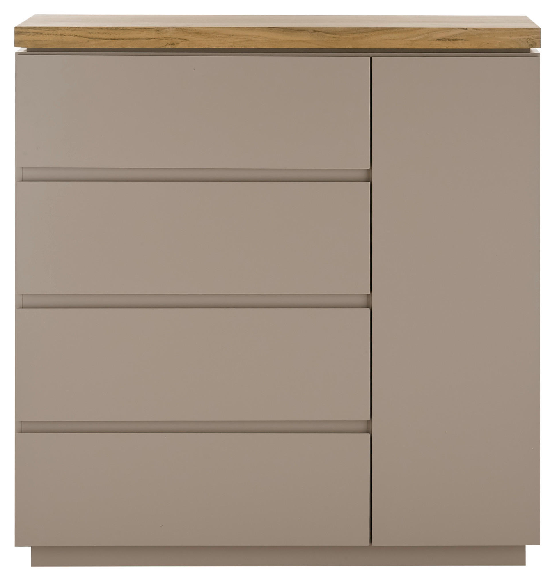 KOMMODE Palamos  in 100/104/40 cm  - Naturfarben/Grau, Basics, Holz/Holzwerkstoff (100/104/40cm)