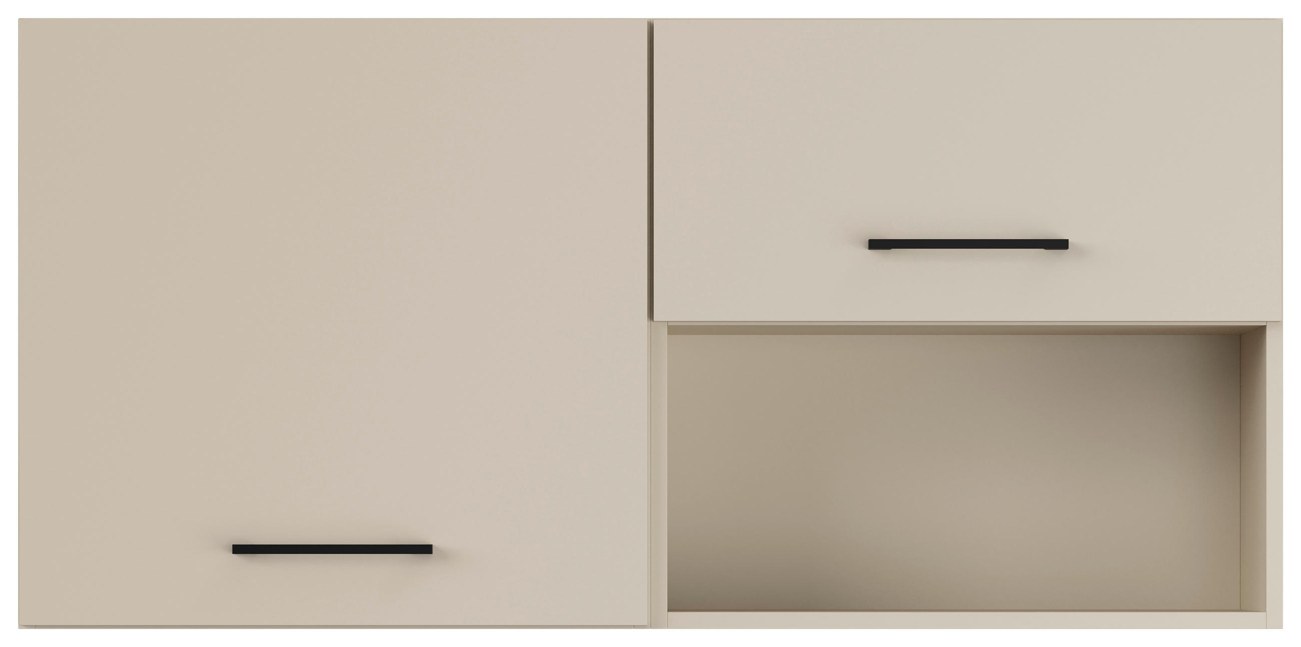 KÜCHENOBERSCHRANK 120/57,9/35,6 cm  in Hellgrau  - Hellgrau/Schwarz, Basics, Holzwerkstoff/Metall (120/57,9/35,6cm) - Impuls