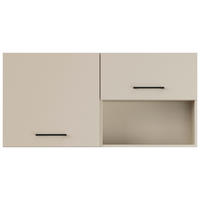 KÜCHENOBERSCHRANK 120/57,9/35,6 cm  in Hellgrau  - Hellgrau/Schwarz, Basics, Holzwerkstoff/Metall (120/57,9/35,6cm) - Impuls