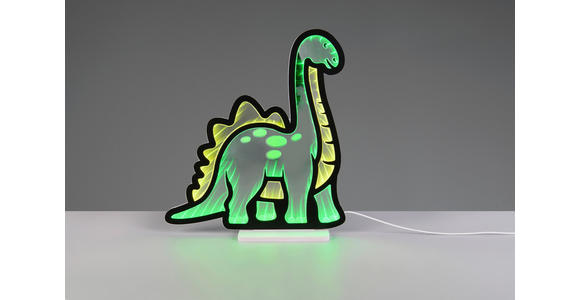 LED-DEKOLEUCHTE Dinosaur 30,5/33,4 cm  - Gelb/Grün, LIFESTYLE, Kunststoff/Metall (30,5/33,4cm) - Novel