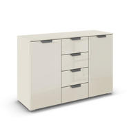 SIDEBOARD  in 120/81/42 cm  - Chromfarben/Champagner, Design, Glas/Holzwerkstoff (120/81/42cm) - Carryhome