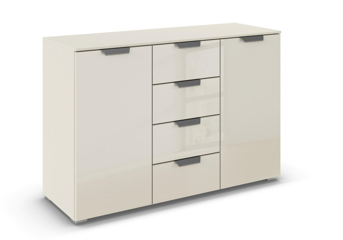 SIDEBOARD  in 120/81/42 cm  - Chromfarben/Champagner, Design, Glas/Holzwerkstoff (120/81/42cm) - Carryhome