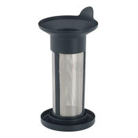 TEESIEB - Silberfarben/Schwarz, KONVENTIONELL, Kunststoff/Metall (9/14,5cm) - Alfi