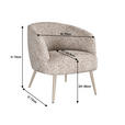 SESSEL in Webstoff Khaki  - Khaki, Design, Textil/Metall (70/75/73cm) - Carryhome