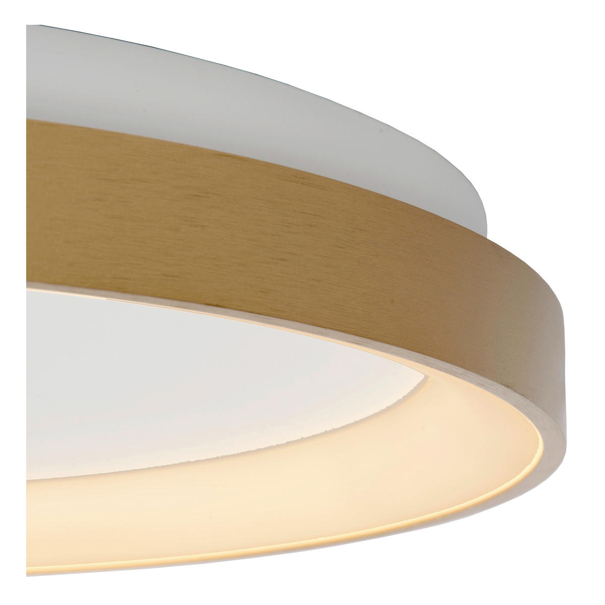 LED-DECKENLEUCHTE  48/6 cm    - Messingfarben/Opal, Design, Kunststoff/Metall (48/6cm) - Lucide
