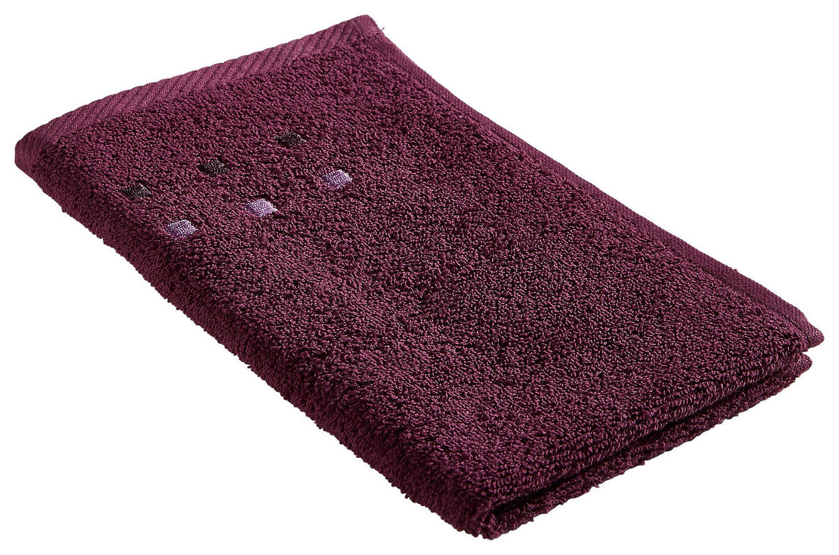 GÄSTETUCH Quattro Pflaume 4-teilig 30/50 cm  - Pflaume, Basics, Textil (30/50cm) - Esposa