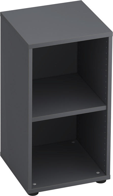 REGAL Graphitfarben  - Schwarz/Graphitfarben, KONVENTIONELL, Holzwerkstoff/Kunststoff (40/74,8/40cm) - Venda