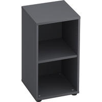 REGAL Graphitfarben  - Schwarz/Graphitfarben, KONVENTIONELL, Holzwerkstoff/Kunststoff (40/74,8/40cm) - Venda