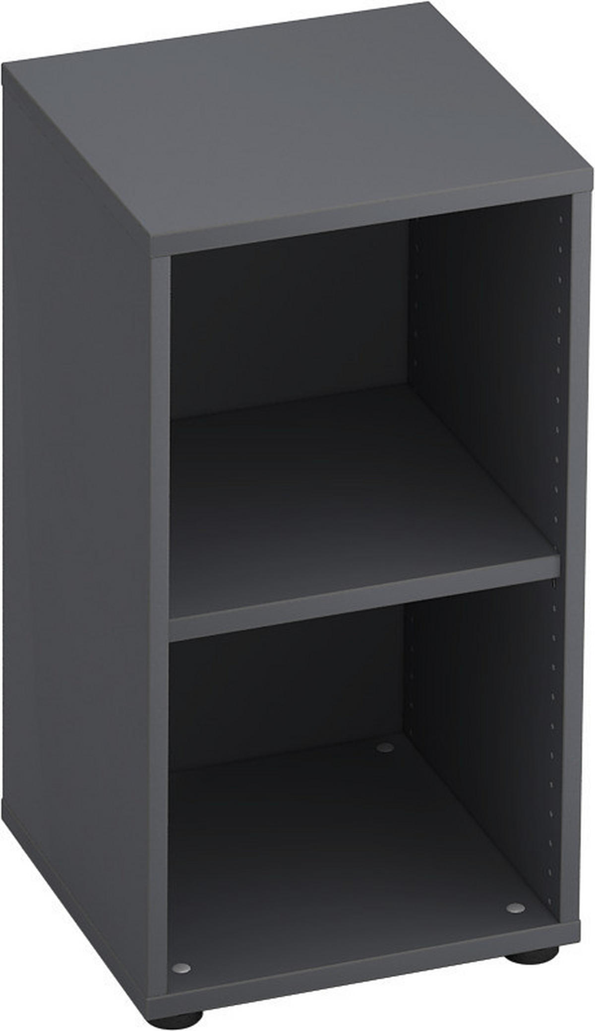 REGAL Graphitfarben  - Schwarz/Graphitfarben, KONVENTIONELL, Holzwerkstoff/Kunststoff (40/74,8/40cm) - Venda