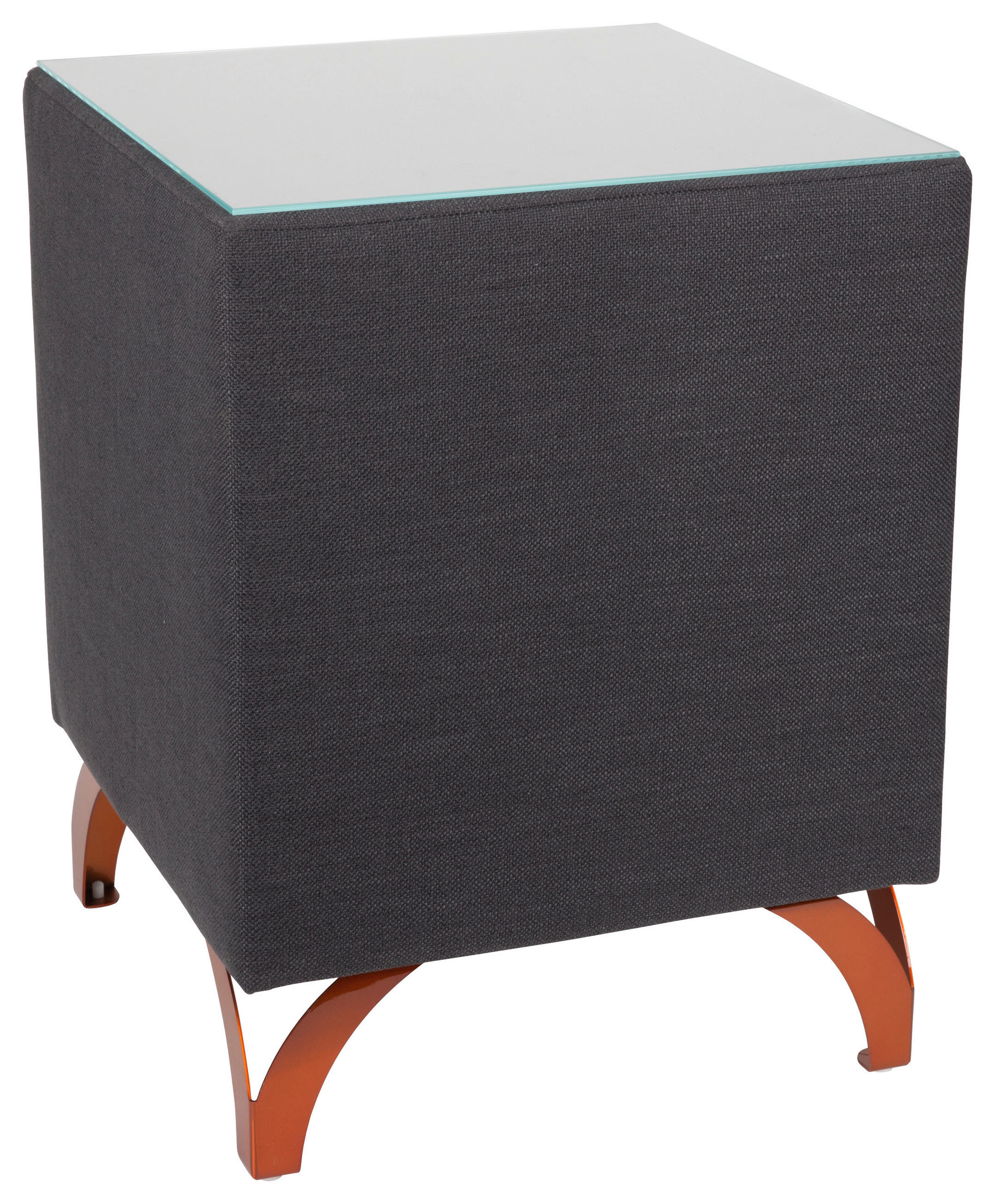 NACHTSCHRANK 45/55/45 cm  - Anthrazit/Kupferfarben, Design, Glas/Textil (45/55/45cm) - Esposa